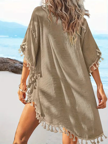 Bohemian cover-up met kant