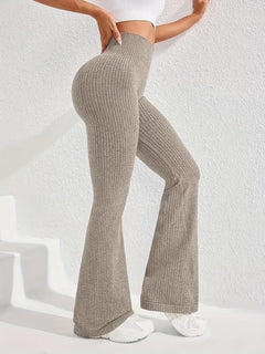 Legging met hoge taille en flared leg