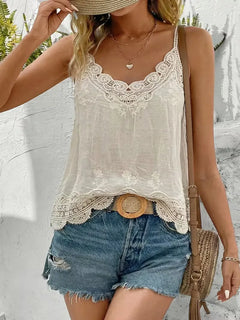 Bohemian tanktop met V-hals