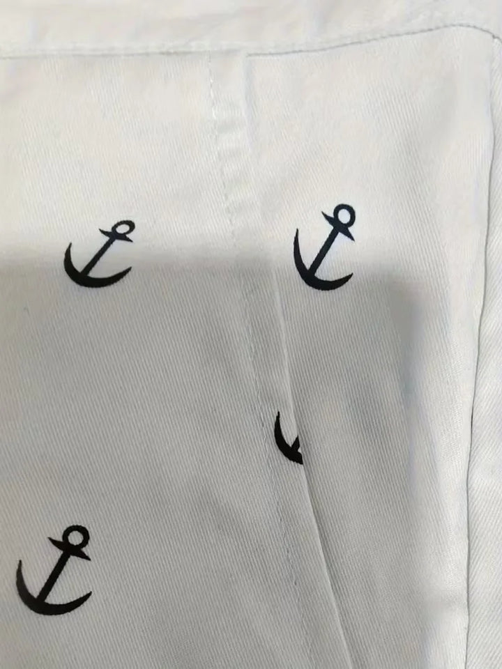Shorts met ankerpatroon