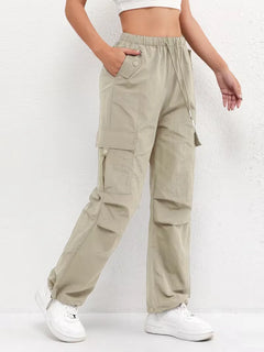 Cargo broek met hoge taille