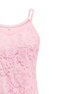 kanten tanktop met V-neck
