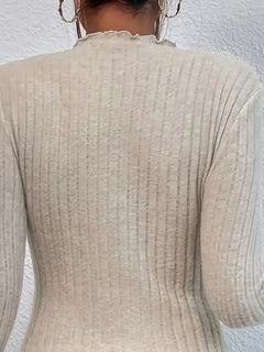 Longsleeve met mock neckline