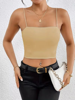 Crop top met spaghettibandjes