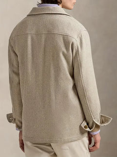 Trenchcoat met herringbone patroon