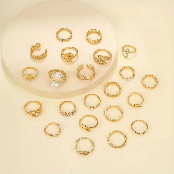 Set van 22 vintage ringen