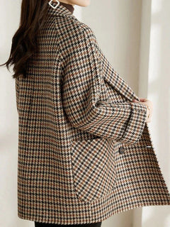 ALIYA | Elegante warme damesjas in de kleur Bruin voor dames in stijl ideaal voor de winter