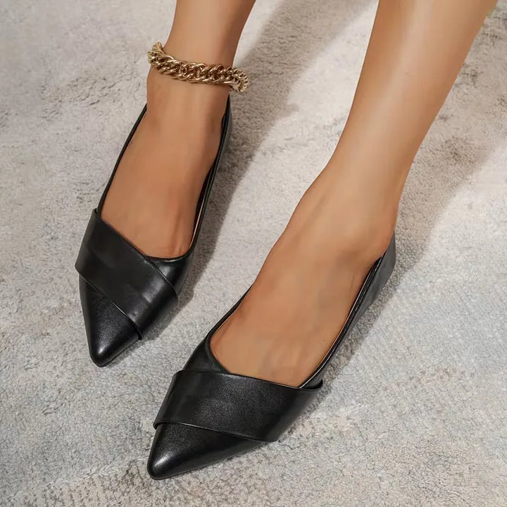 Ballet flats met puntige neus