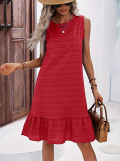 Strandjurk met ruffled hem