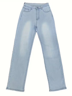 Straight jeans met hoge taille