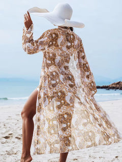 Cover-up met halternek en shorts