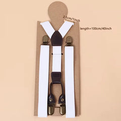 Bretels met leren details
