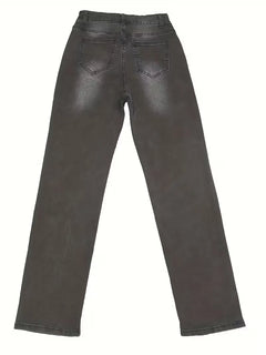 Straight jeans met hoge taille
