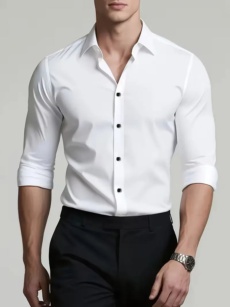 Nette overhemden slim fit mandarin kraag