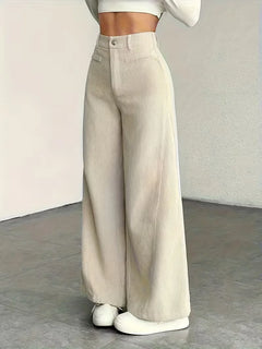 Wide leg broek met hoge taille
