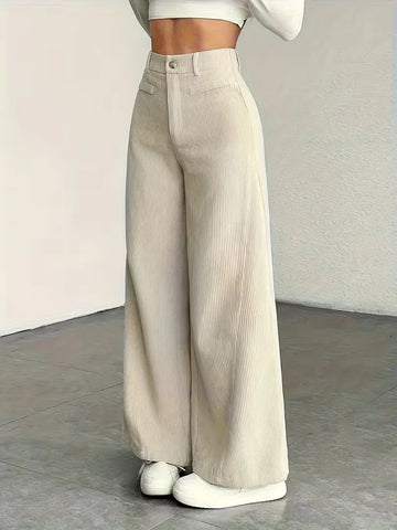 Wide leg broek met hoge taille