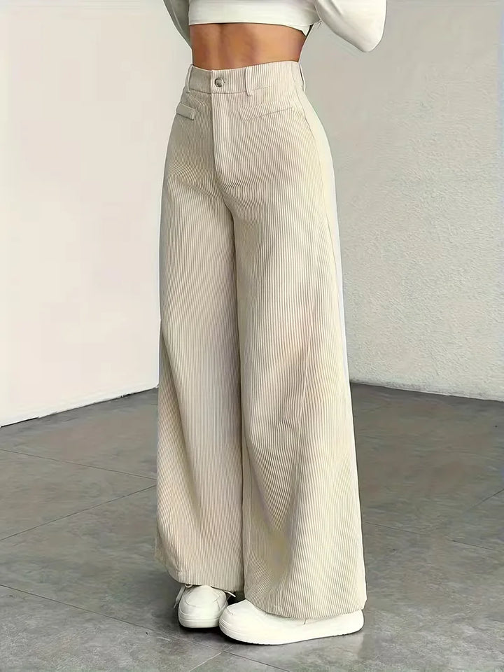 Wide leg broek met hoge taille