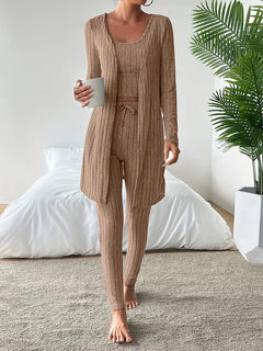 Driedelige set met cardigan