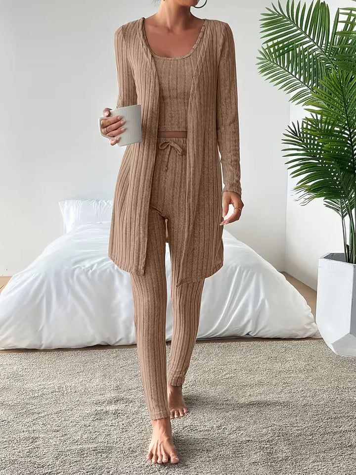 Driedelige set met cardigan
