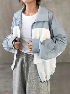 Track jacket met capuchon