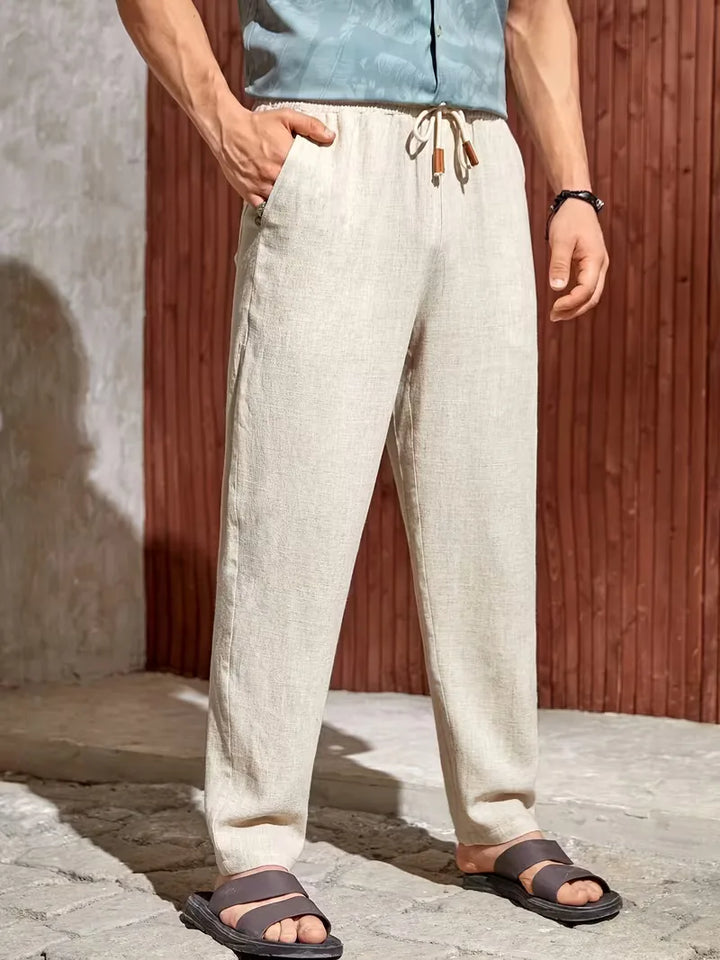 Pantalons met drawstring en straight leg