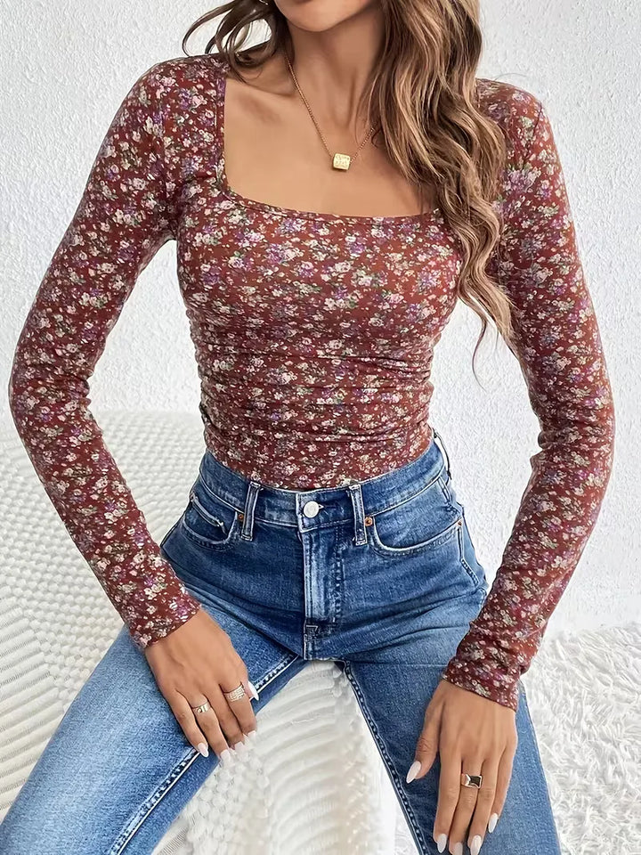 Longsleeve met floral print