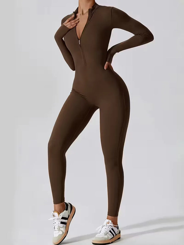 Jumpsuit met mock neckline