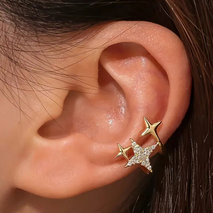 Oorbellen met clip-on en stenen
