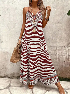 Maxi jurk met leopard print