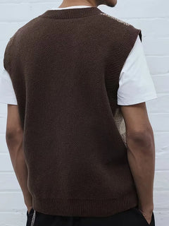 Sweater vest met geometrisch patroon