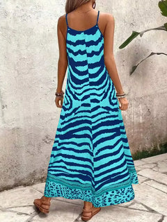 Maxi jurk met leopard print