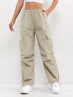 Cargo broek met hoge taille
