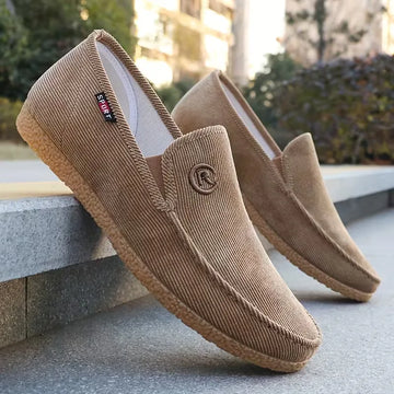 Loafers met corduroy bovenkant