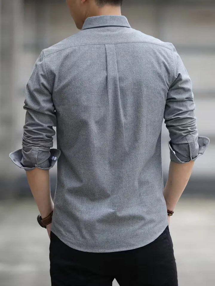 Casual overhemd met mandarin collar