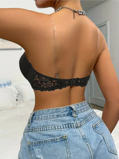 Strapless lace bustier