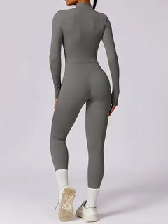 Jumpsuit met mock neckline