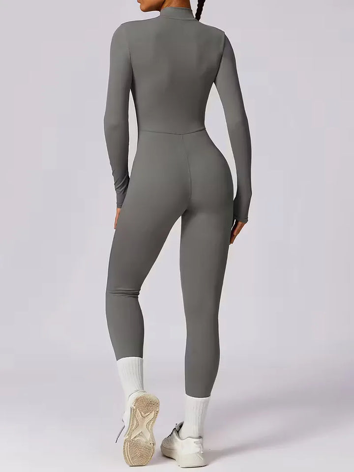 Jumpsuit met mock neckline