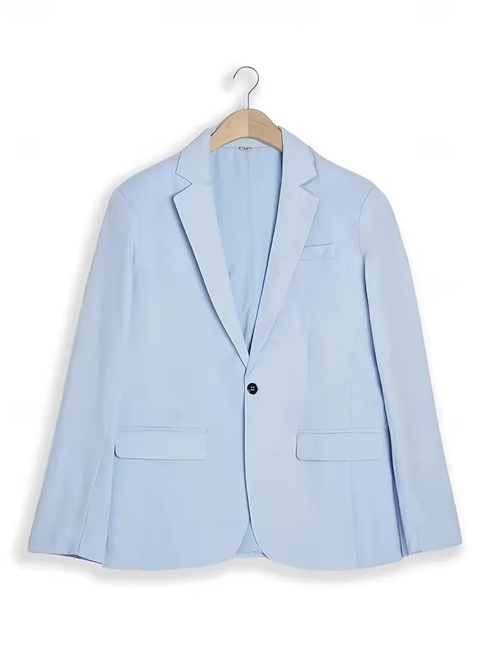 Lichtblauw slim fit pak