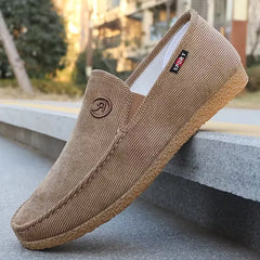Loafers met corduroy bovenkant