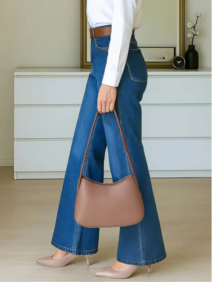 Wide leg jeans donker gewassen