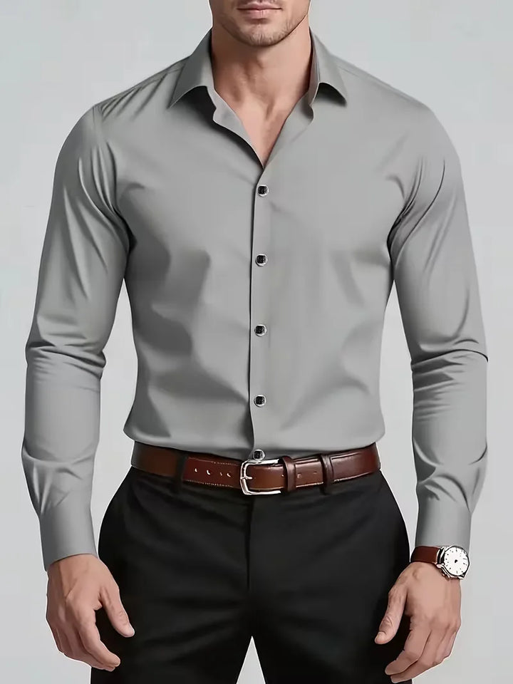 Nette overhemden slim fit mandarin kraag