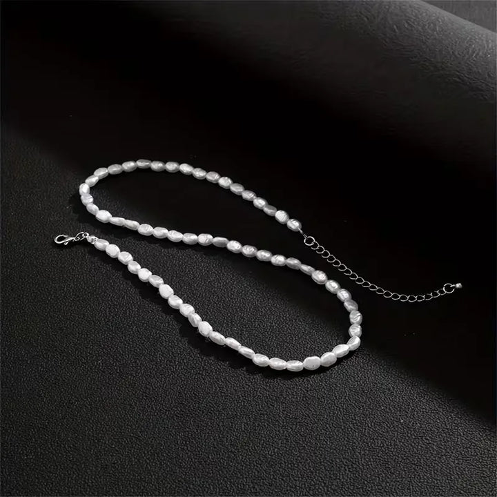 Barokke ketting met imitatie parels