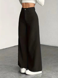 Wide leg broek met hoge taille
