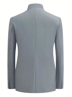 Blazer slim fit met mandarin collar