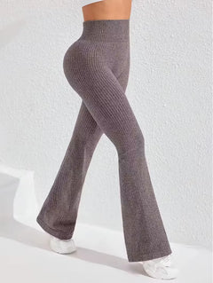 Legging met hoge taille en flared leg