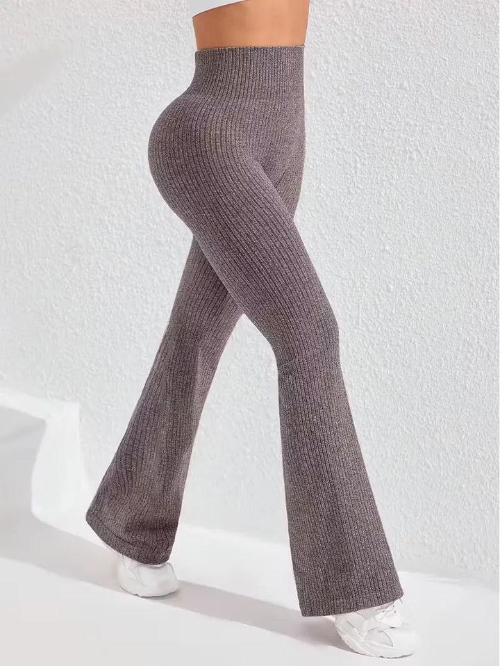 Legging met hoge taille en flared leg