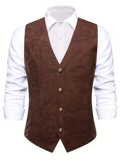 Gilet met V-hals en knopen