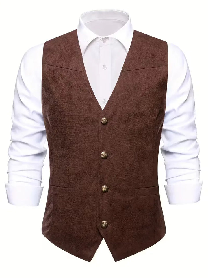 Gilet met V-hals en knopen