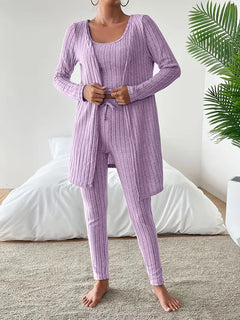 Driedelige set met cardigan