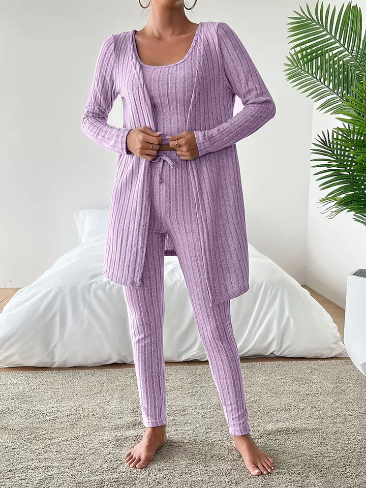 Driedelige set met cardigan